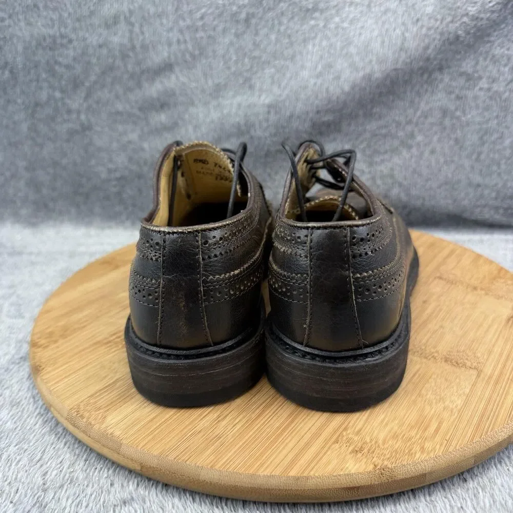 Frye Shoes Mens Size 8.5 B Brown Leather Wingtip Brogue Oxford Dress 4001
